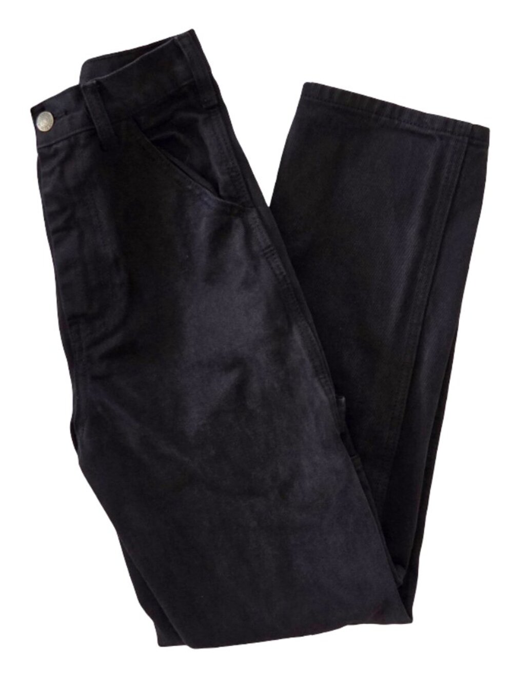 J Galt Shanghai Women's Small Black High Rise Carpenter Pants Utility Straight